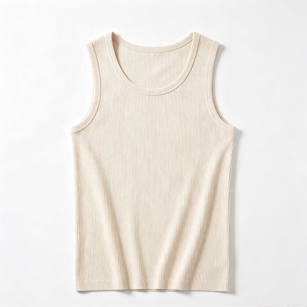 Everyday Ribbed Tank Top - Cream